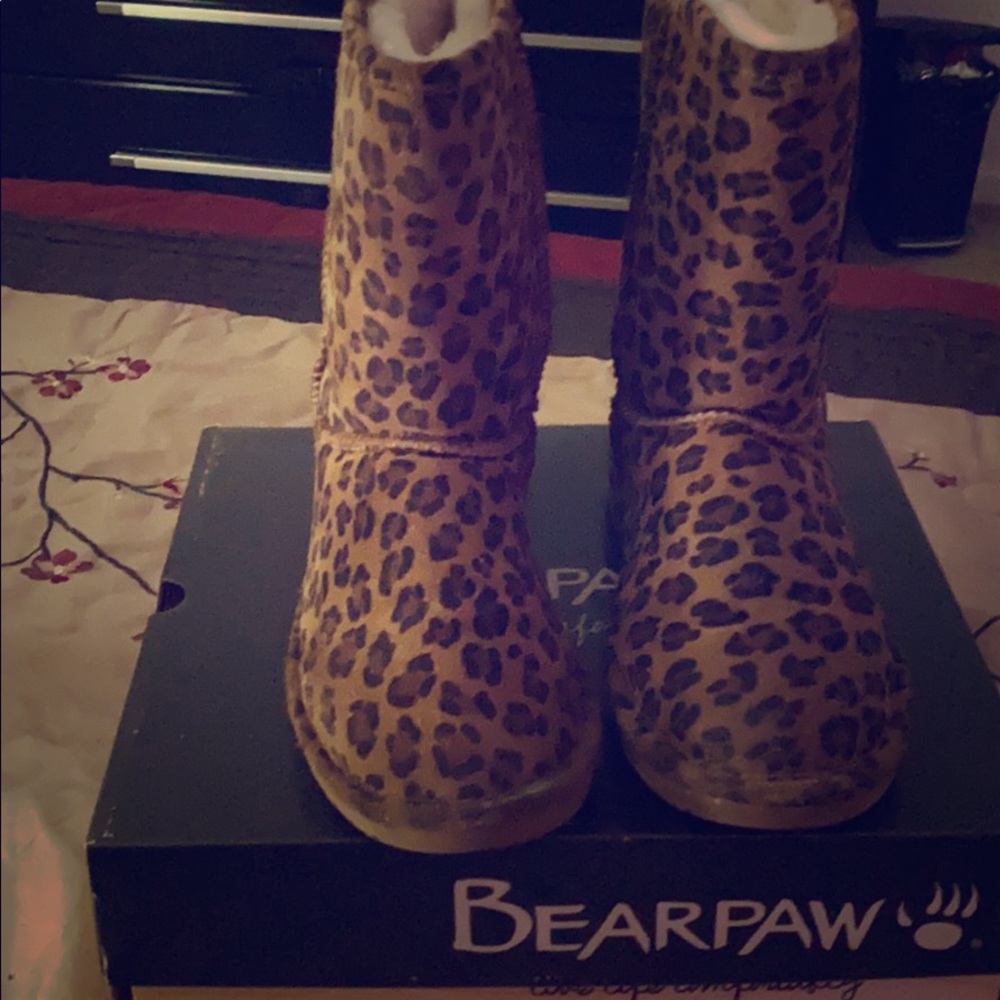 Bear paw 🐾 Leopard Print Winter Booties
